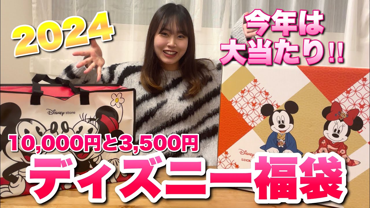 【ディズニー福袋】2024年の運試し💪🏻✨今年はどうなの？ショップディズニーの福袋🧧