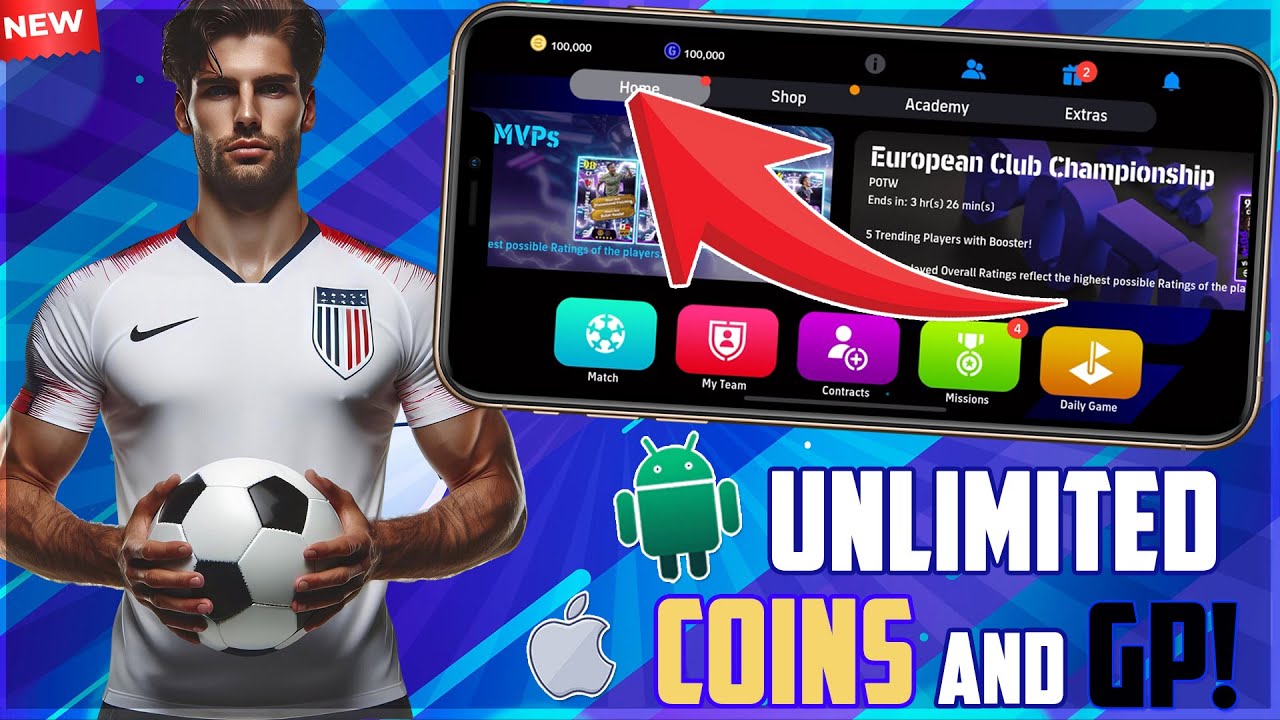 eFootball Hack/Mod Apk - How To Get Unlimited GP and Coins in eFootball 2025 (iOS & Android)