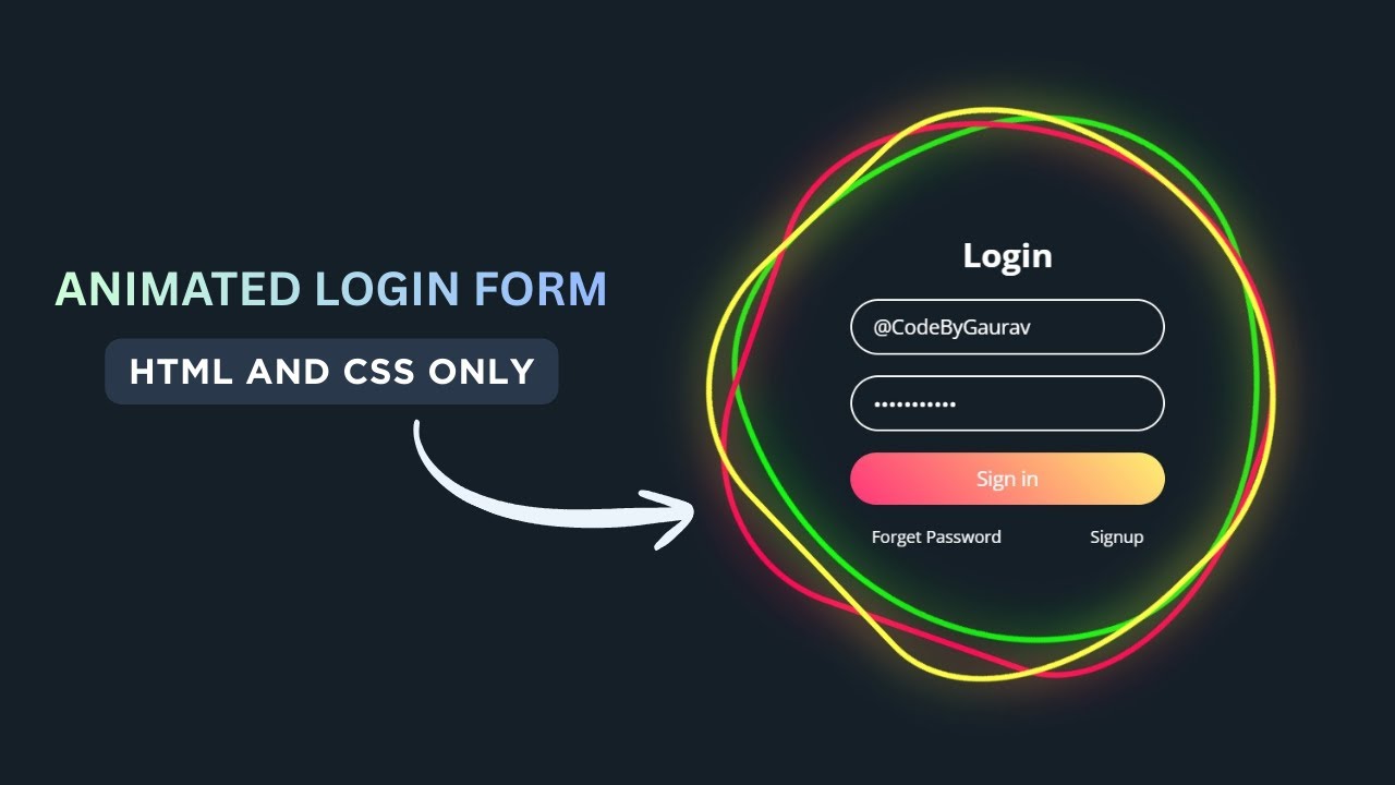 Build a Modern Animated Login Form 🔥 HTML CSS Project (Step-by-Step)