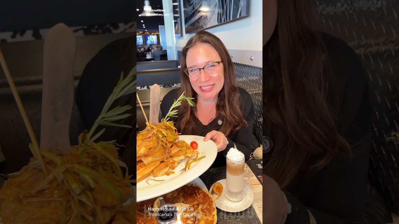 Big Breakfast at Hash House A Go Go Tropicana Atlantic City | Sage Chicken & Waffles, Banana Latte