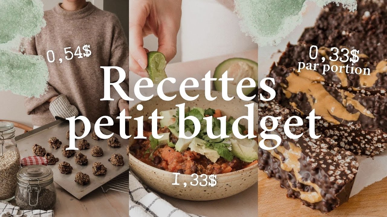 Recettes petit budget favorites ✨  Déjeuner + Repas + Dessert