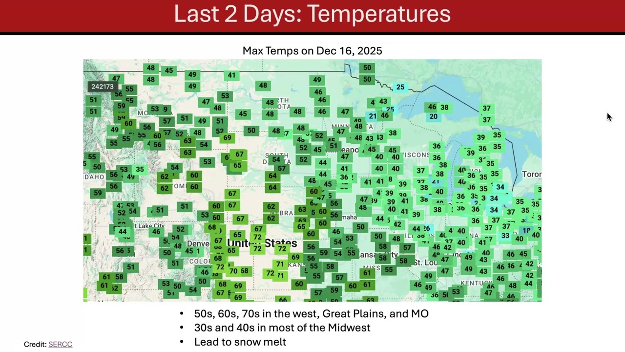 North Central U.S. Climate & Drought Outlook, December 2025