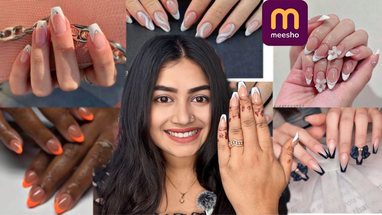 Meesho Stick on nails | Affordable | Artificial Nails | Under 190 |