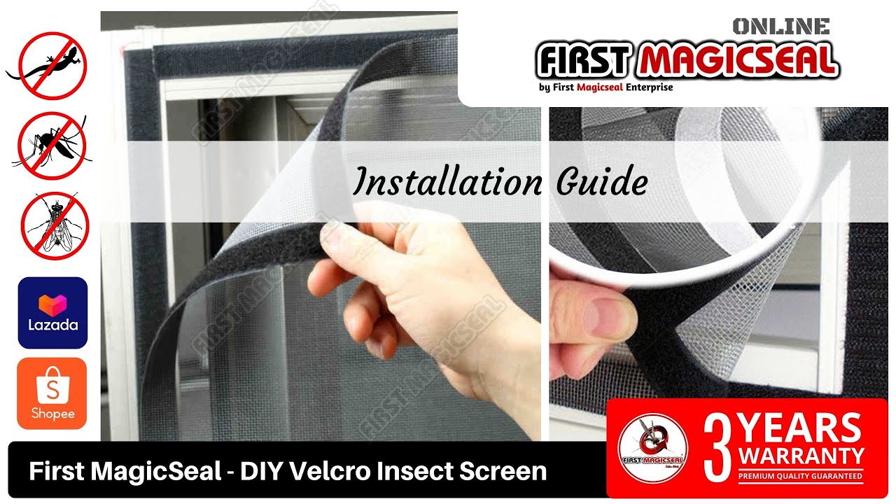 First Magicseal - (Installation Guide) DIY Velcro Insect Screen Jaring Nyamuk 蚊网纱窗