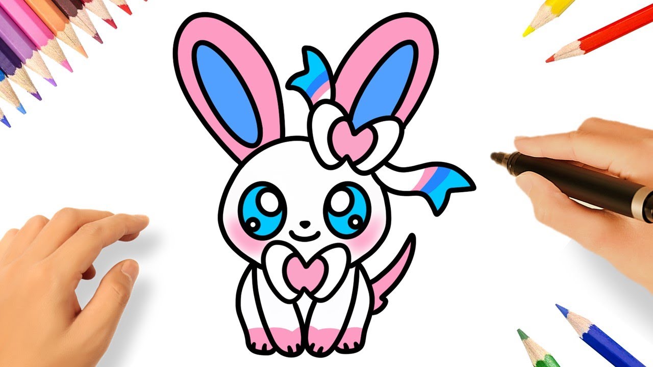 CÓMO DIBUJAR A SYLVEON PASO A PASO | POKÉMON