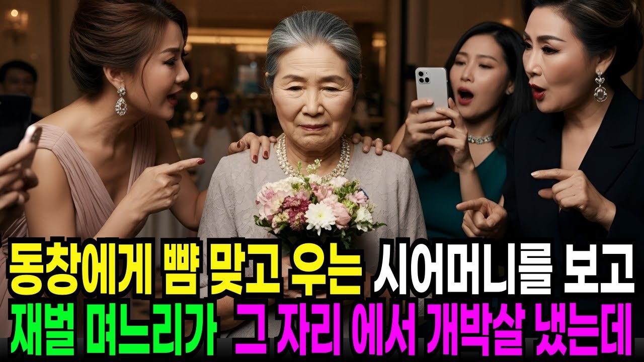 동창회에서 뺨맞고 우는 시어머니를 본 순간  재벌 며느리가 그 인생 개박살을 냈는데...!!