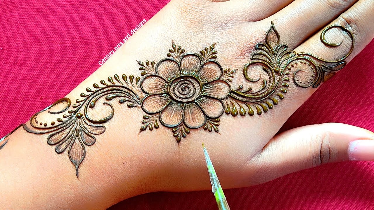 New stylish back hand mehndi design 😍 easy simple mehndi | mehndi ka design | mehndi design | mehndi