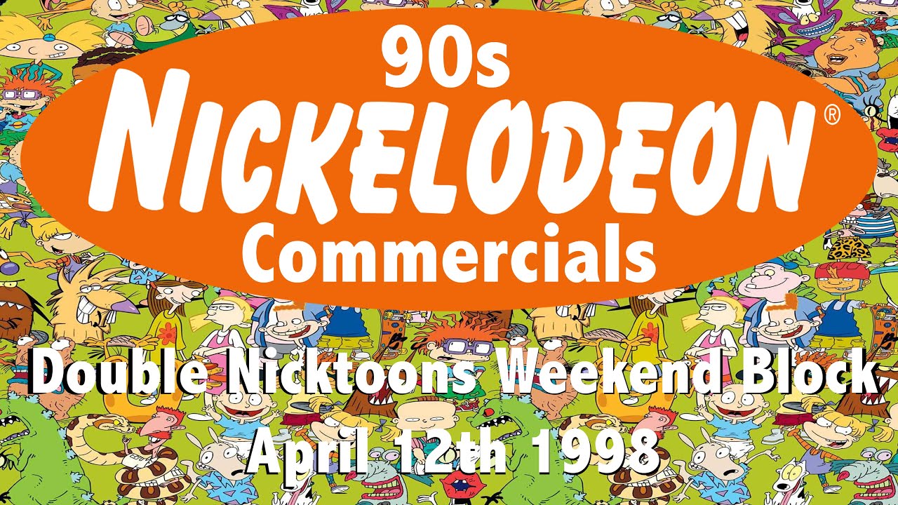 Vintage Nickelodeon Commercials | Double Nicktoons Weekend | 1998 | Vintage VHS