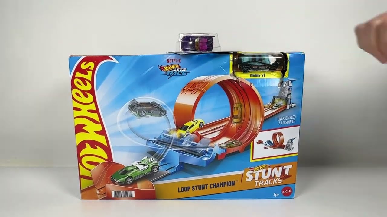 Testing the Hot Wheels Stunt Track  ASMR Unboxing Toy Review 🔥