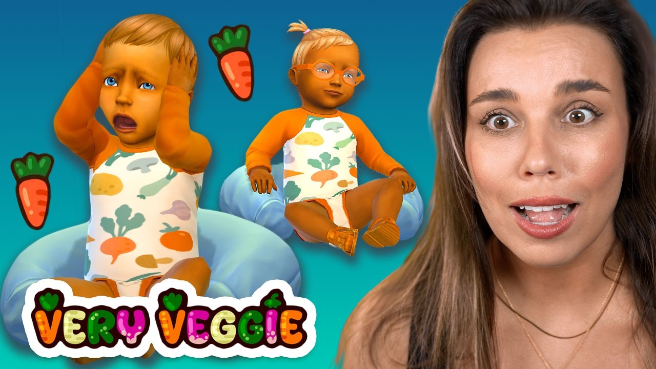 My sim gave birth to carrot twins 🥕 (Eggplant pt 3)