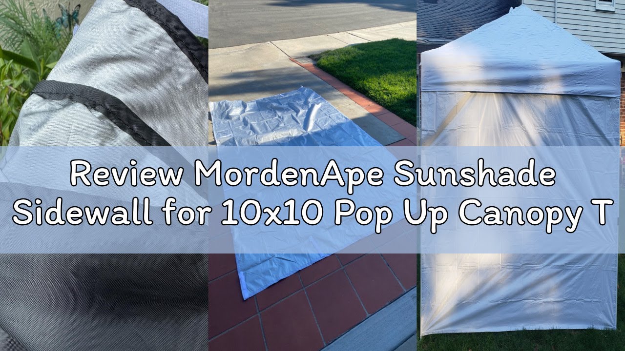 Review MordenApe Sunshade Sidewall for 10x10 Pop Up Canopy Tent - Straight Leg, Instant Waterproof C