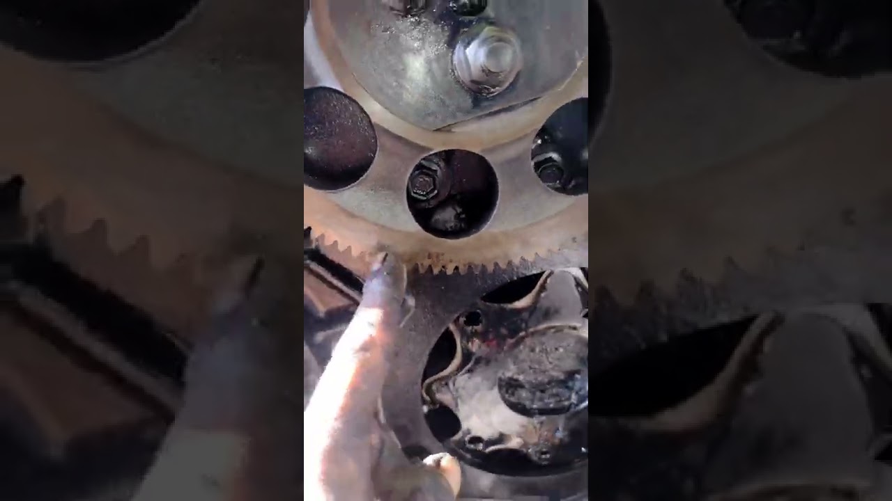 desarmado de motor  serie 60  12.7 litros y tiempo sincronización de engranes por fuga de aceite
