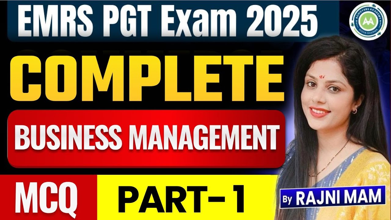 Pgt Commerce Business Management MCQ Part-1 By Rajini Mam || Pgt Commerce Htet /EMRS /KVs