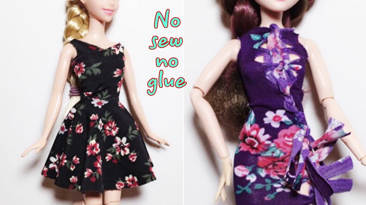 Easy DIY 👗 кукольная одежда не шить без клея | СЧАСТЛИВЫЕ КУКЛЫ # Барби #DIY #crafts # куклы