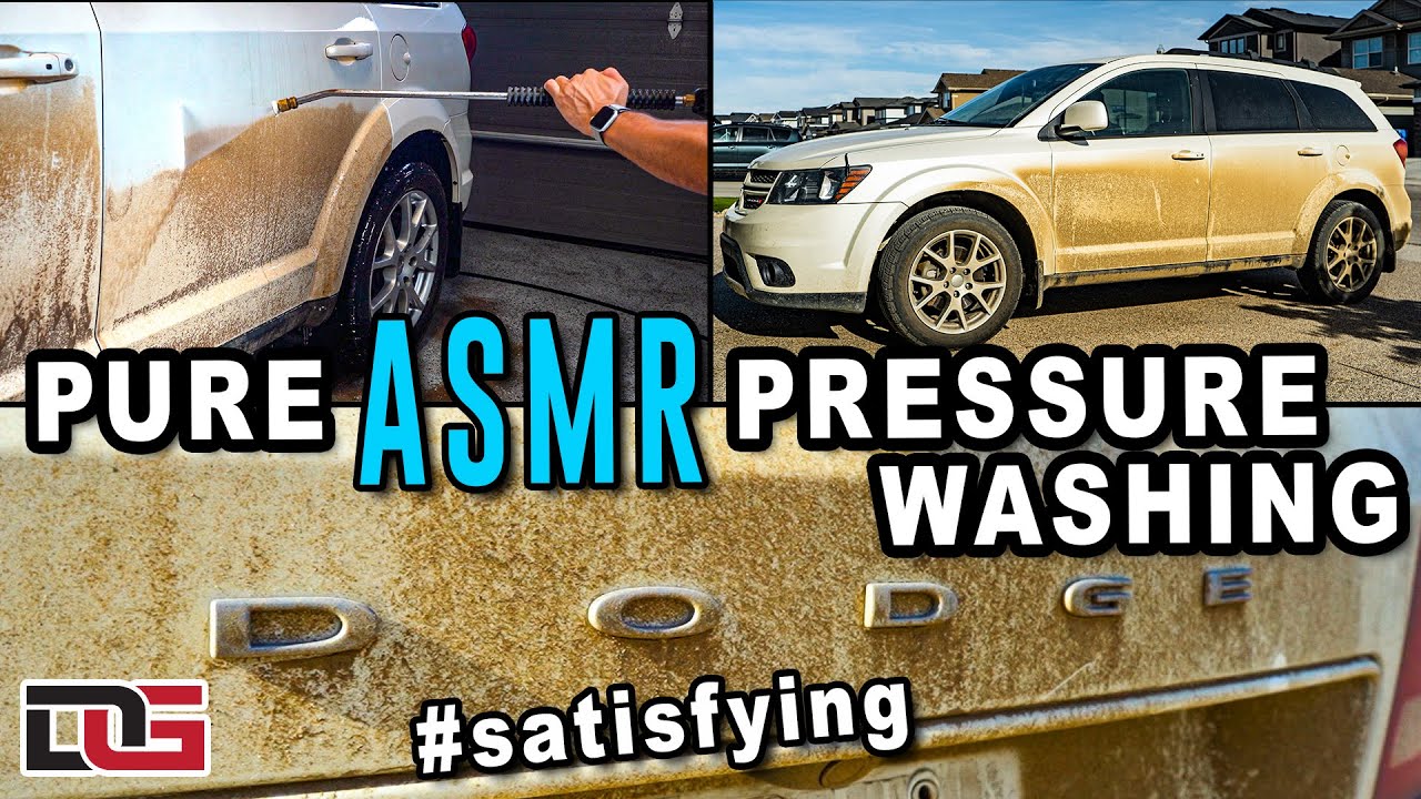 Satisfying Pure ASMR Muddy Pressure Washing! | Car Cleaning ASMR