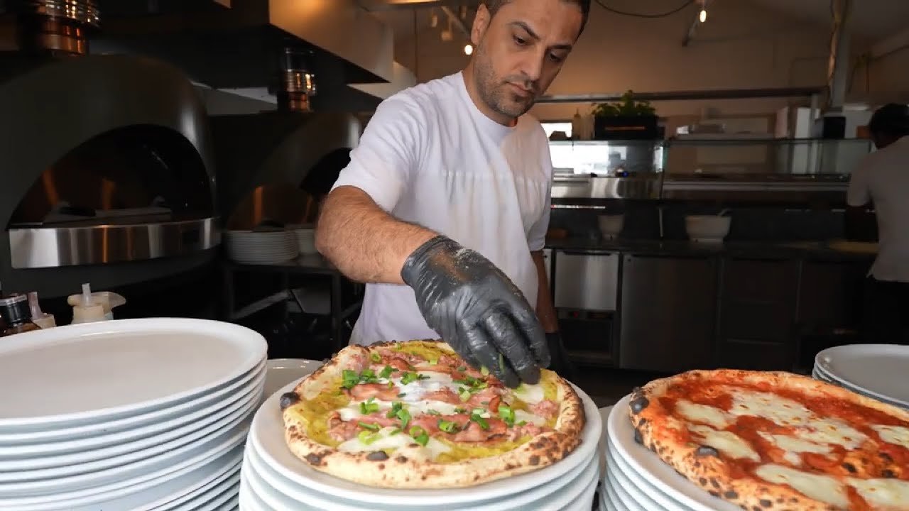 Chef shows us How to Make Egg and Bacon Pizza