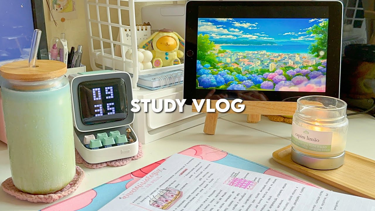 studyvlog 📍 dia produtivo, aula na faculdade, passando a limpo e estudando muito!