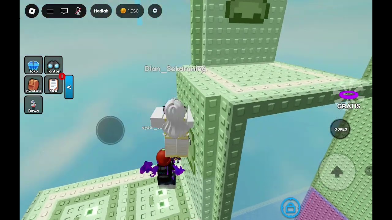 Main tower walhop seru bgt 😋l roblox Indonesia menaralhop tower 