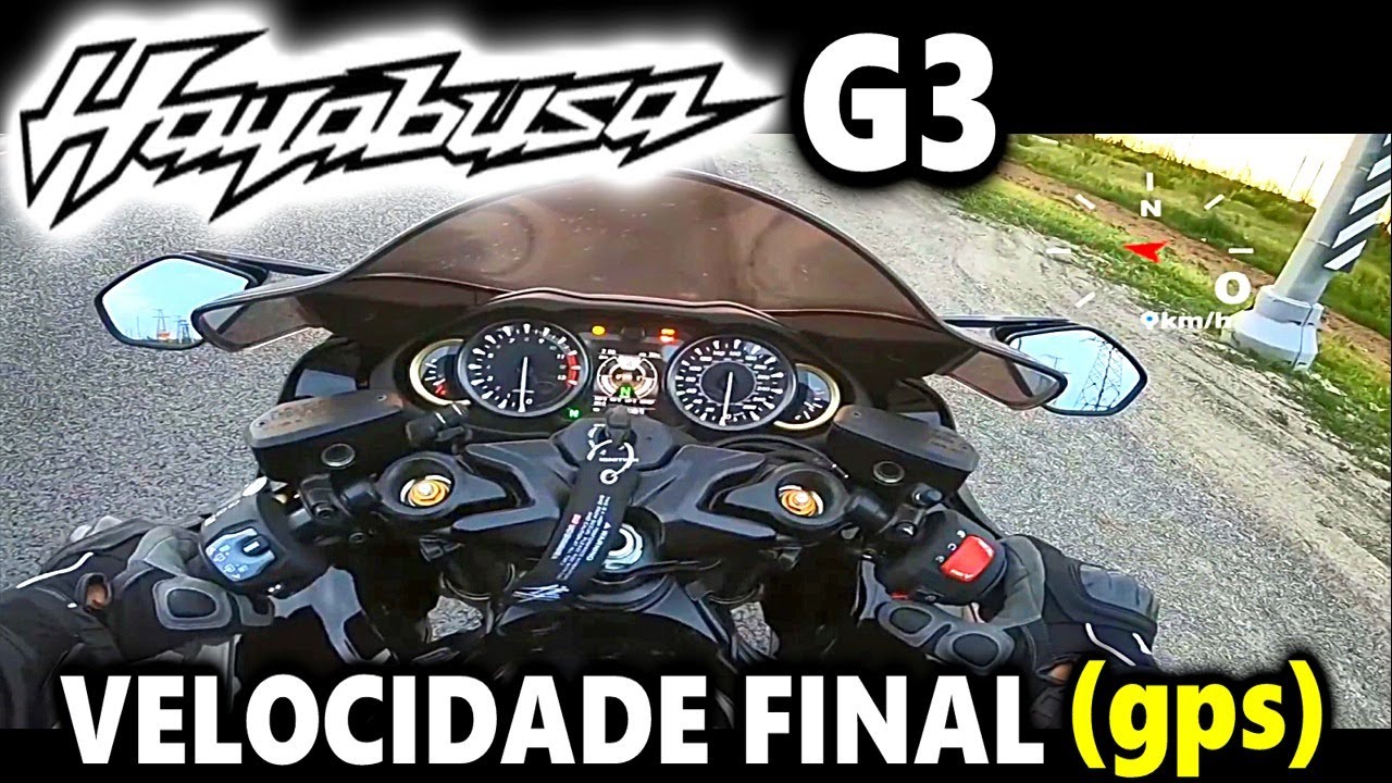 HAYABUSA G3 - VELOCIDADE FINAL AFERIDA EM GPS