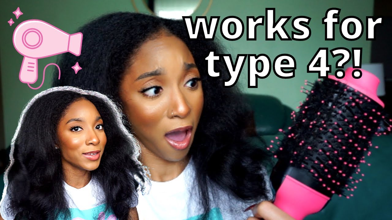 Revlon Dryer and Volumizer on NATURAL HAIR | BLOWOUT WITH ROUND BRUSH!