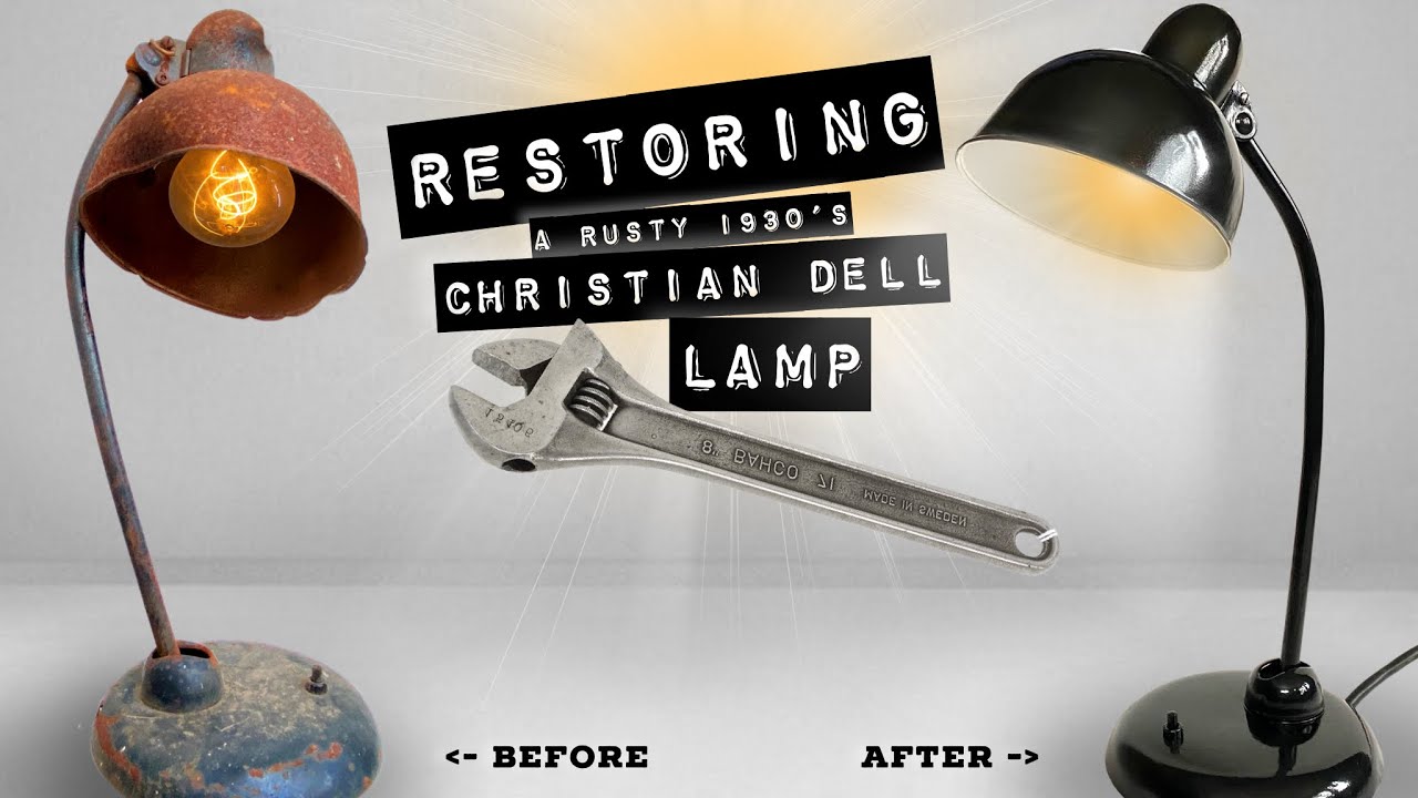 1930's lamp restoration - bringing a rusty Christian Dell design classic back to life! DIY