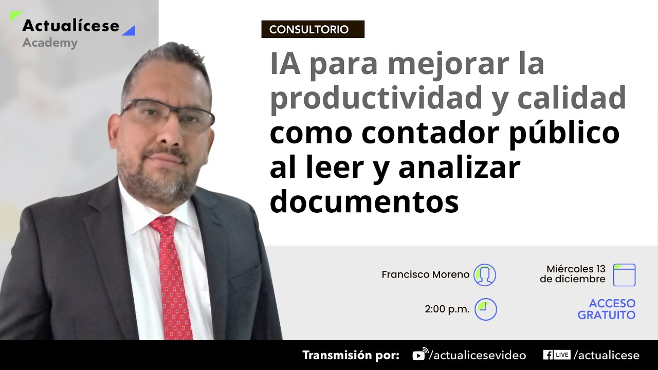 IA para mejorar la productividad y calidad como contador público al leer y analizar documentos