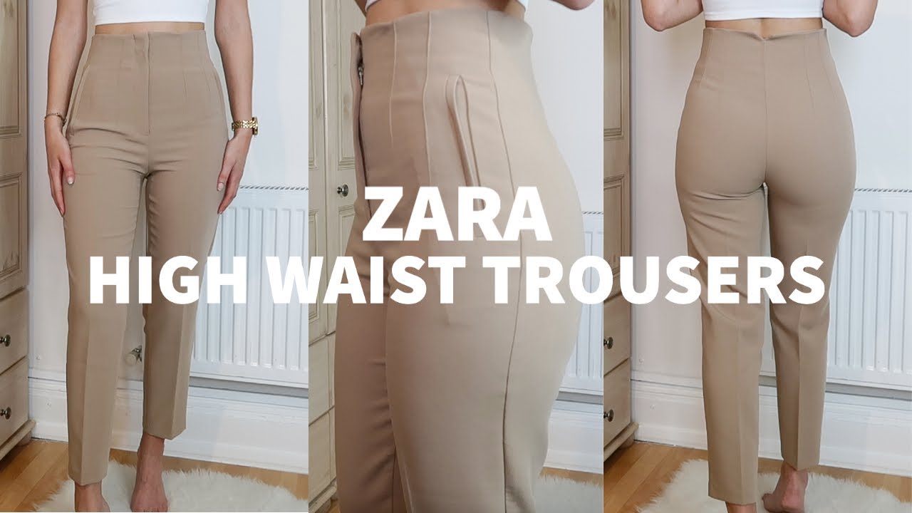 Обзор и примерка брюк с высокой талией Zara (размер XS) | Peexo