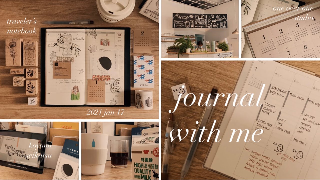 Journal with me : #travelersnotebook | #mujinotebook | homemade #latte