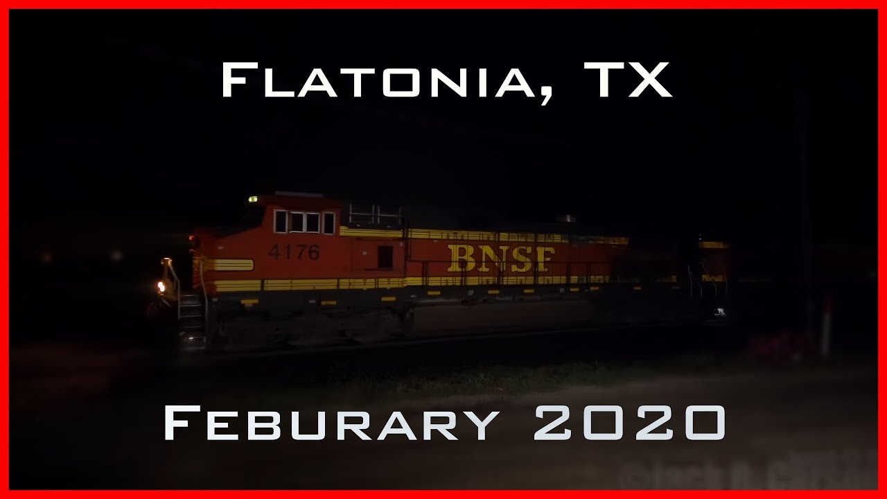 [4K 60fps] Nighttime Railfanning at Flatonia, TX 2020