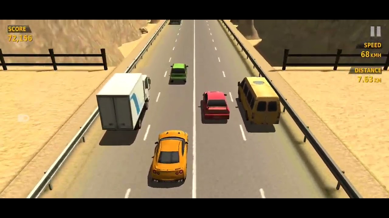 Traffic race hight score 110,000 on busy traffic with GTR car
