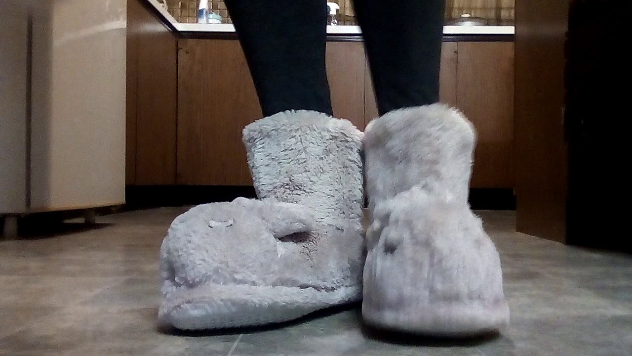 Squashing tomatoes in my bunny slippers