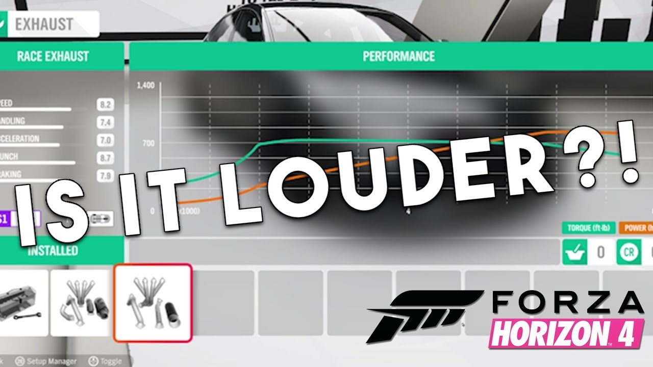 Forza Horizon 4: Does Upgrading Your Exhaust Really Make Your Car LOUDER?! Mythbusters Episode #1