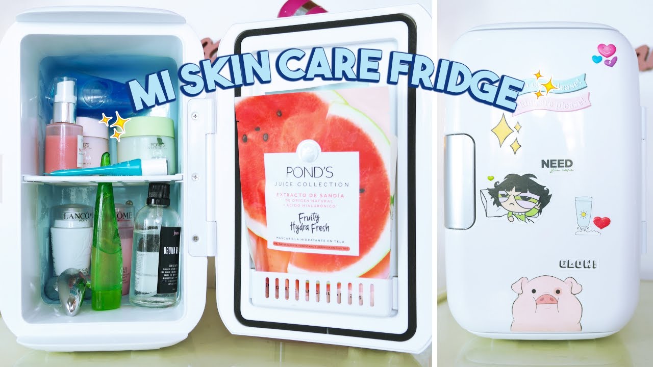 ¿QUÉ HAY EN MI SKIN CARE FRIDGE? BENEFICIOS DEL FRIO Y PRODUCTOS! | Evelynlugod