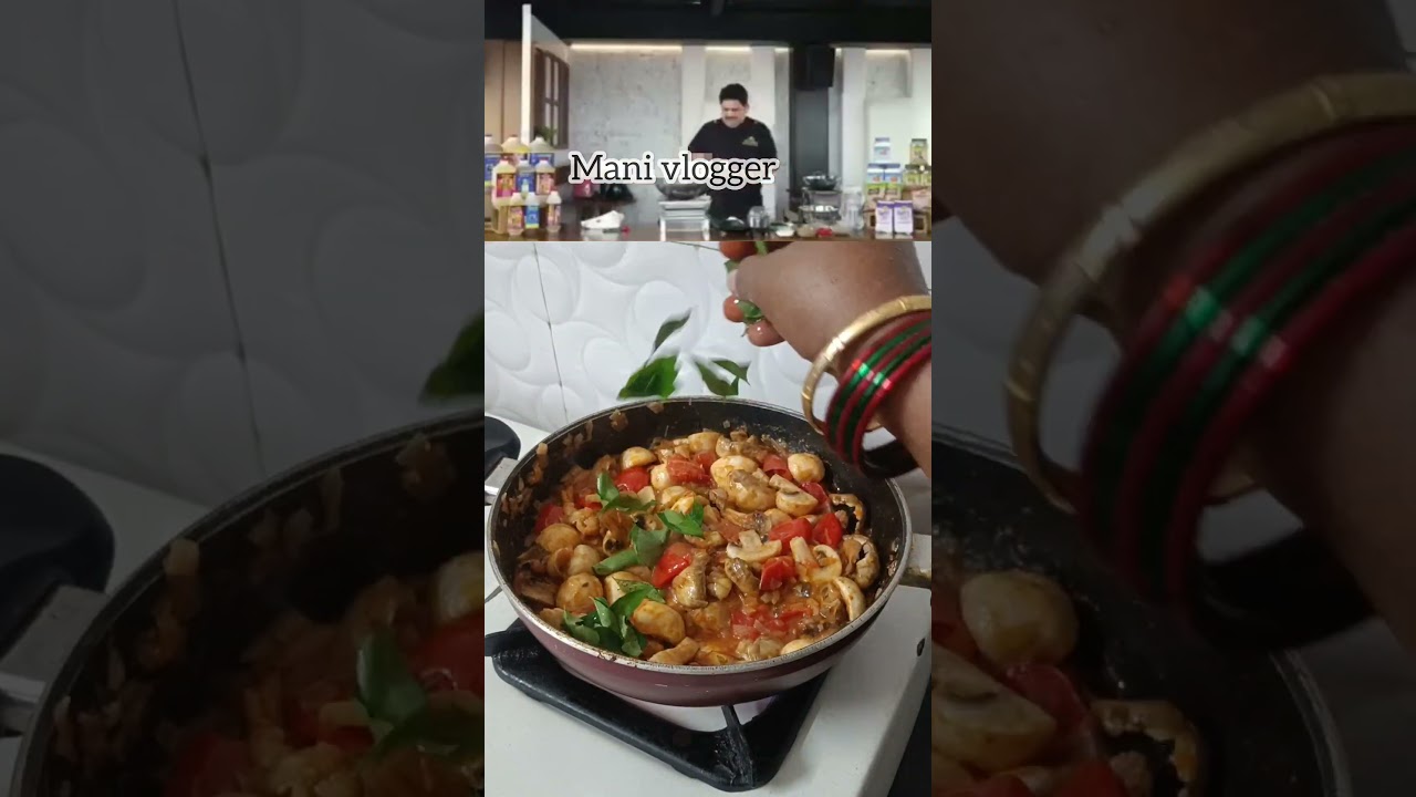 venkatesh bhat's mushroom pepper masala recipe #short #food #pepper masala # mushroom #cooking
