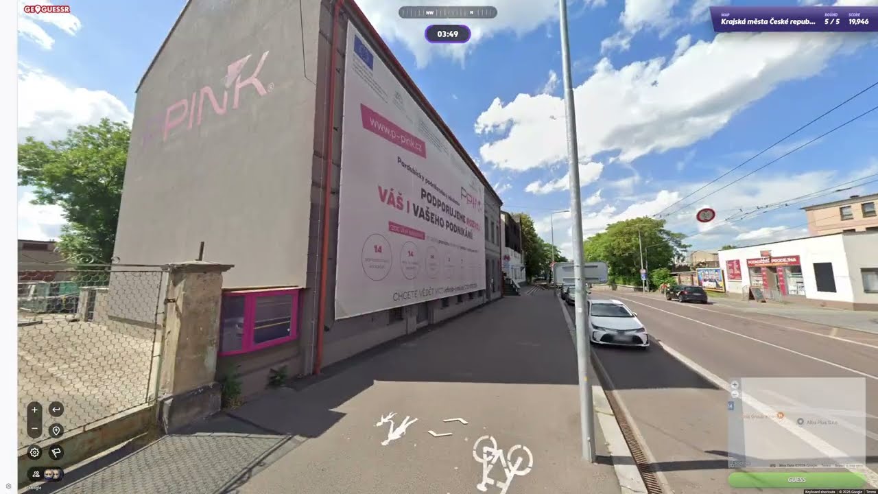 Geoguessr - Krajská města České republiky (100 lokalit v každém) #20