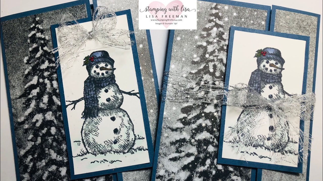 Easy Fun Fold Christmas Card Featuring Peaceful Place DSP and Snow Wonder!