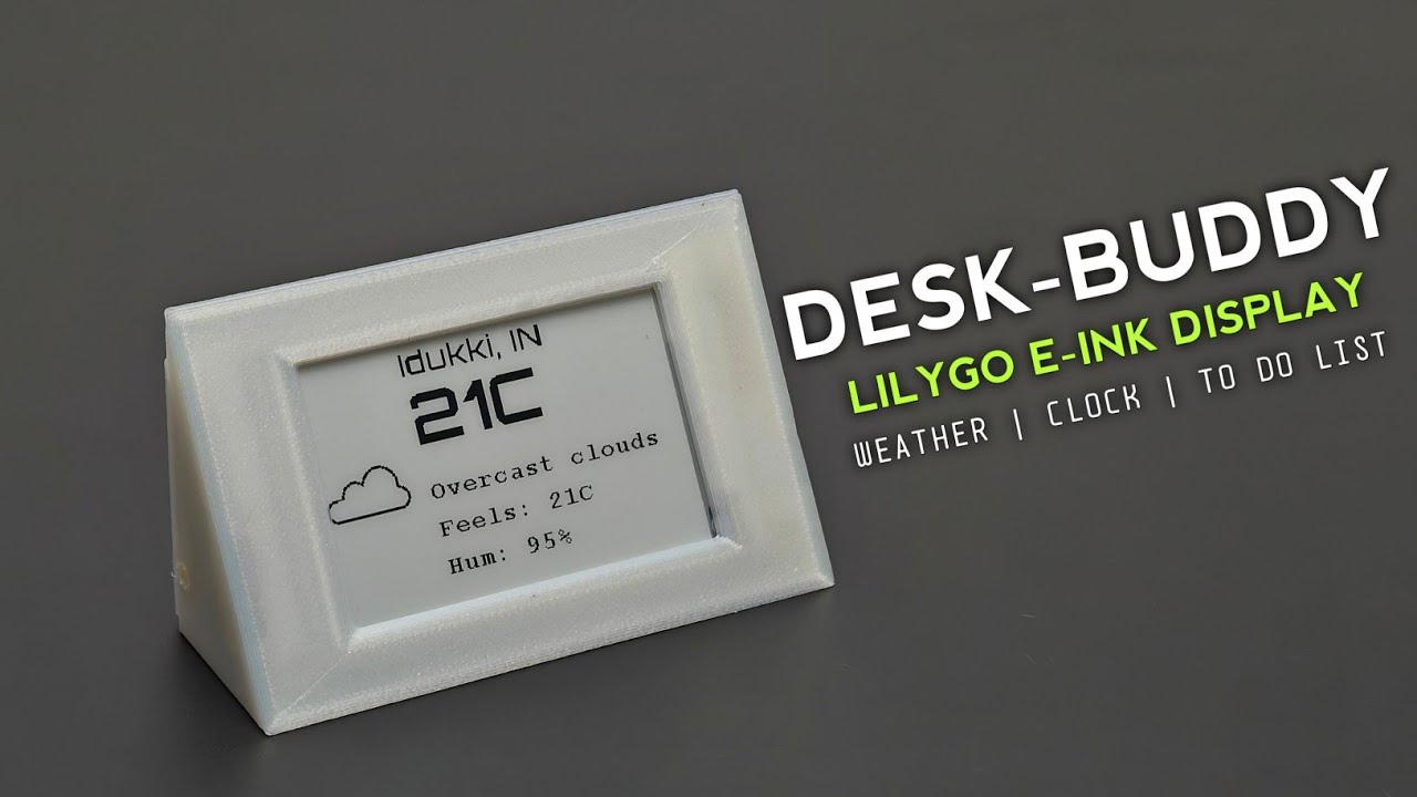 Настольный компаньон с дисплеем E-INK | ESP32