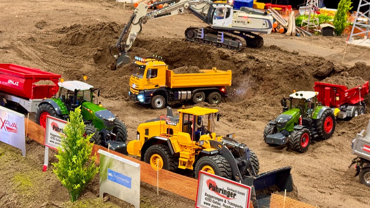 Gigantische LKWs, Baufahrzeuge, Kräne & Landmaschinen in Aktion! Epic RC Trucks Moellbau Fteistadt