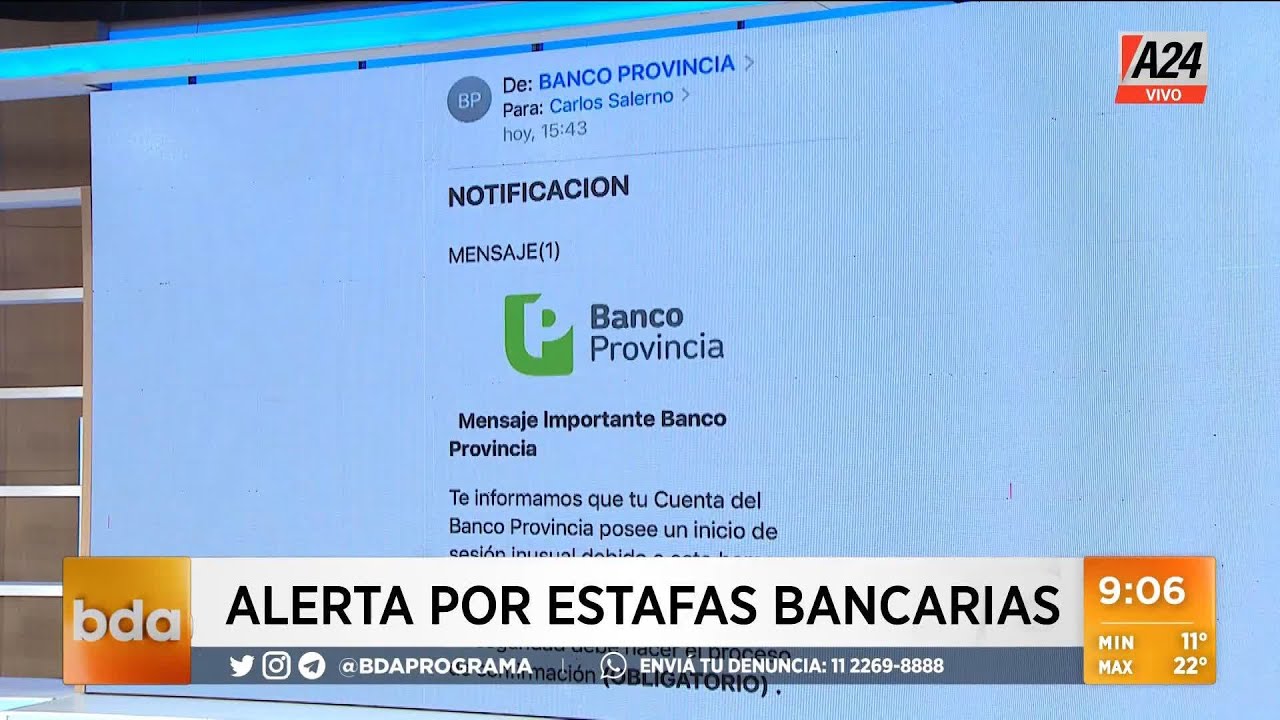Alerta por estafas bancarias: cómo detectar un fraude virtual I A24