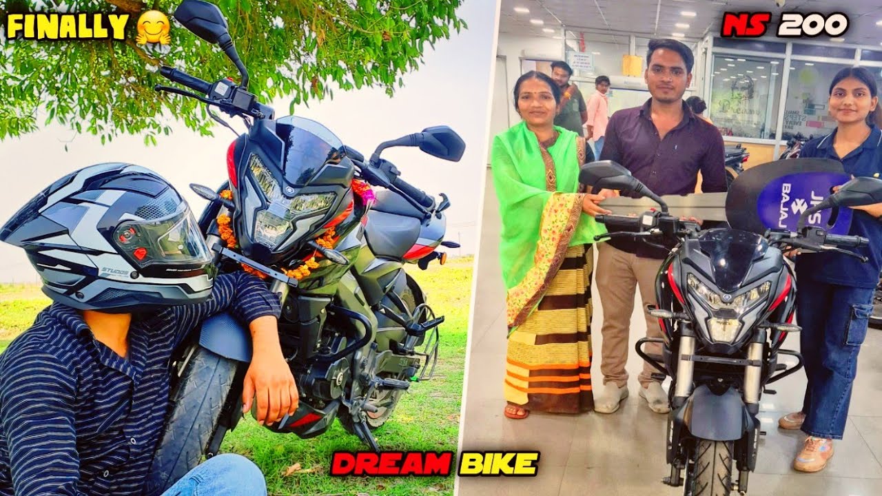 Finally Dream Bike Delivery😍 ||Taking Delivery Of Bajaj Pulsar NS 200🎉||
