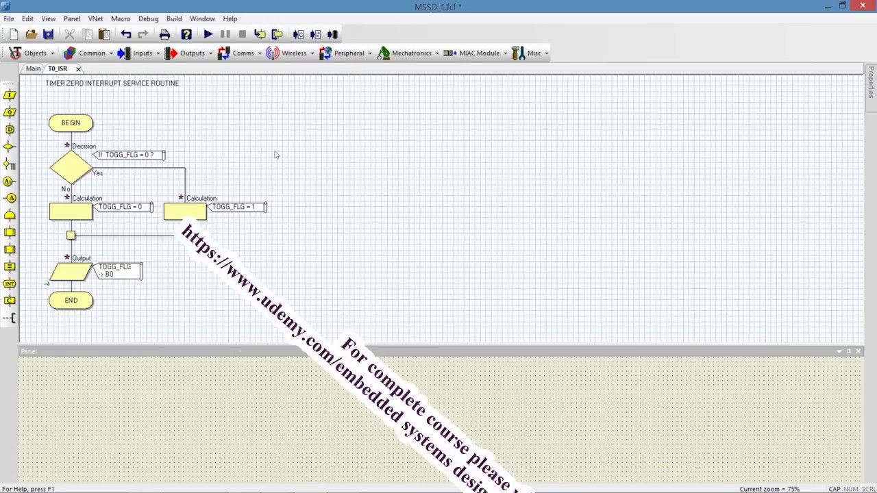 FLOWCODE PROGRAMMING TIMER ZERO INTERRUPT
