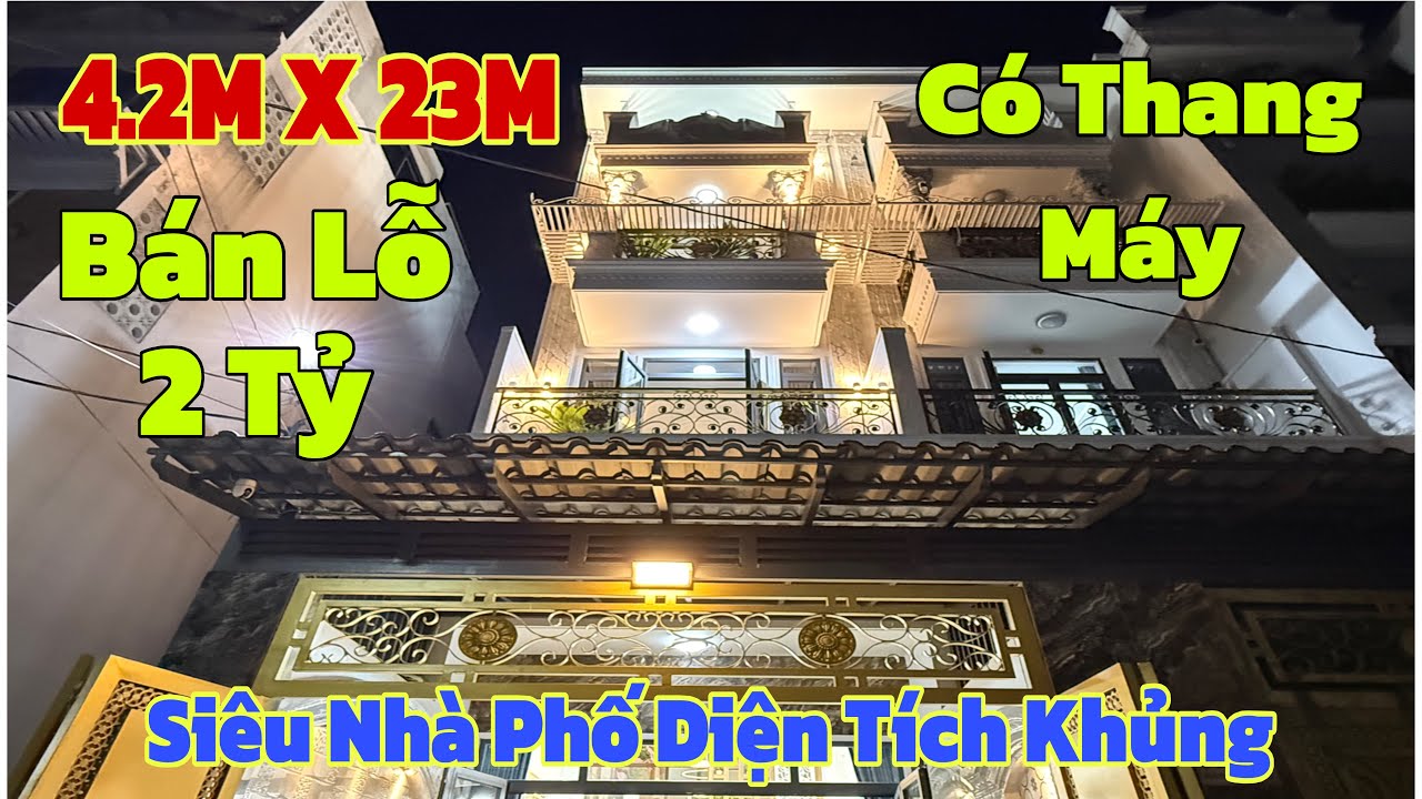 Siêu nhà phố thang máy DT Khủng 4.2x23M tại Nguyễn Duy Cung P12 Gò Vấp| chủ ngộp bán rẻ hơn 2 tỷ