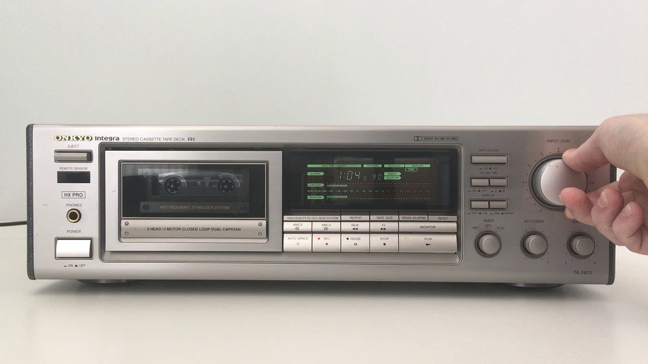 ONKYO Intergra TA-2870 Tape deck (silver) - recording demo