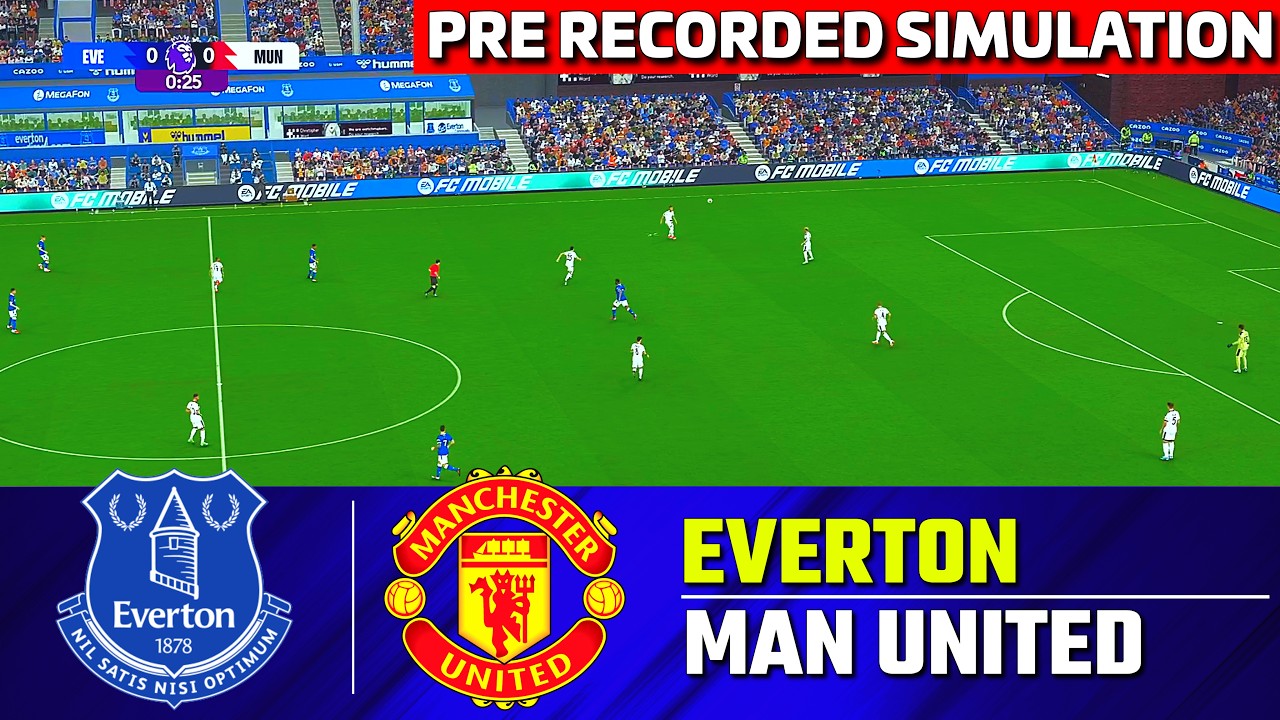 🔴EVERTON vs MANCHESTER UNITED | eFootball Match | PES 21 Pre-Recorded Simulation
