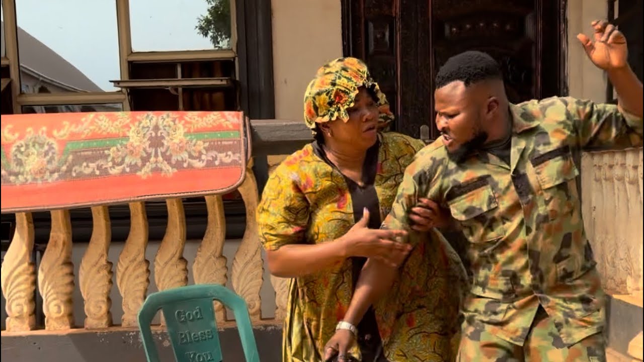 Smart mother of a soldier 