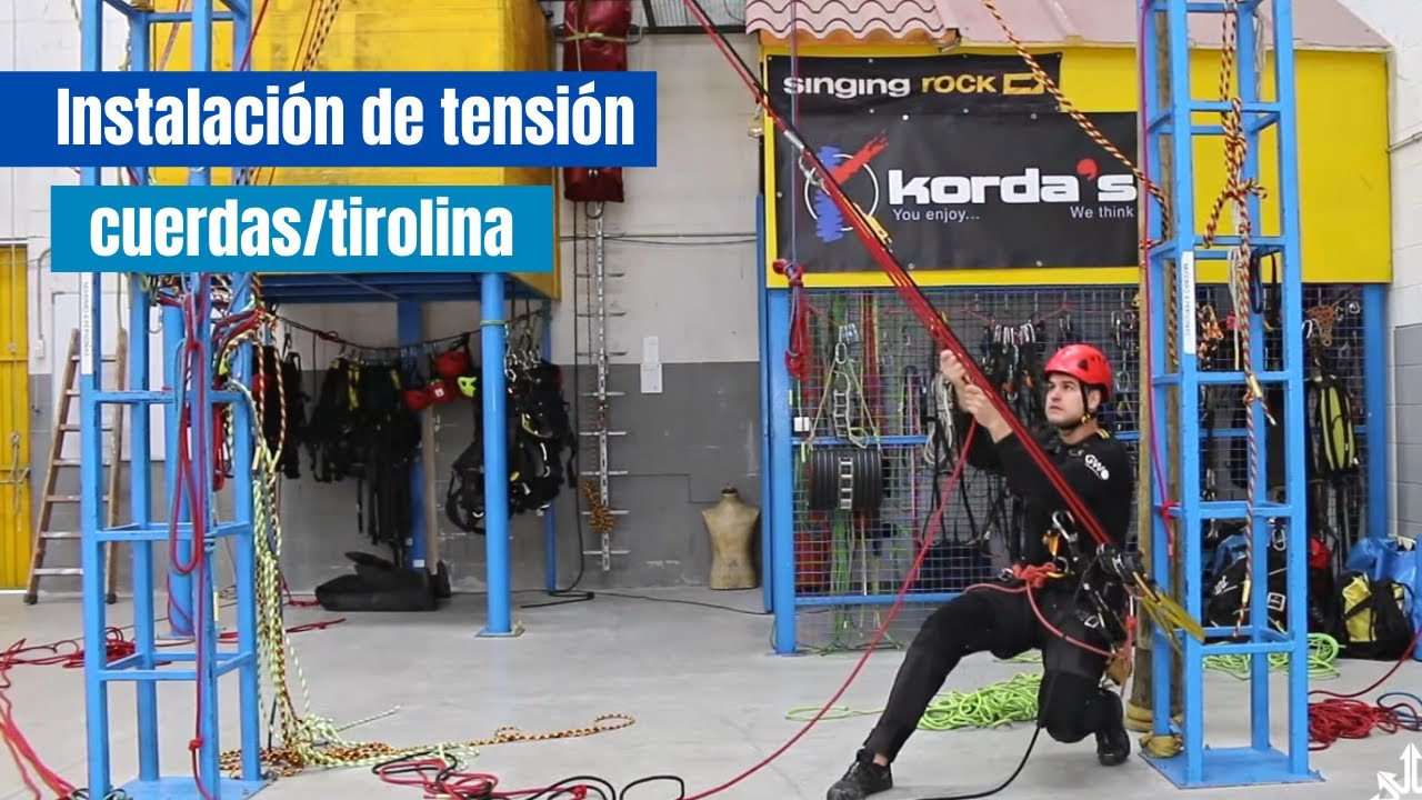 IRATA nivel 2: Instalación de tensión de cuerdas/tirolina