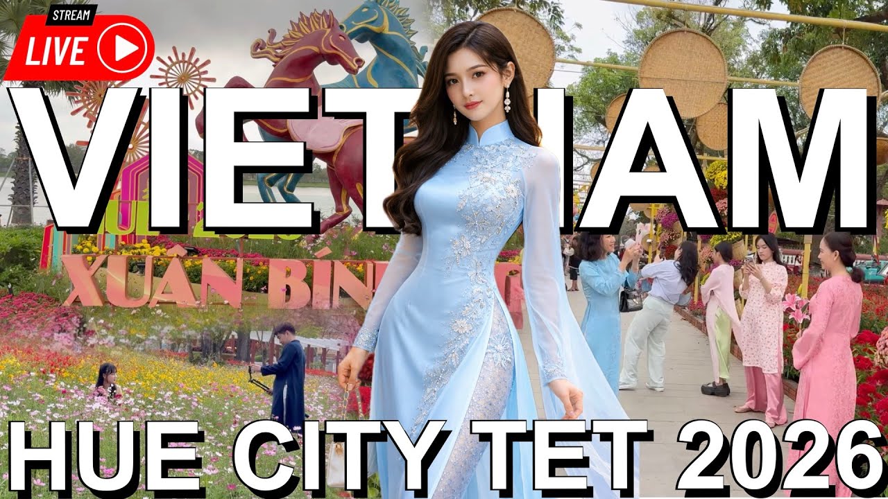 Vietnam Tet 2026 LIVE 🇻🇳 | Hue City Vietnam Street Scenes (4K)