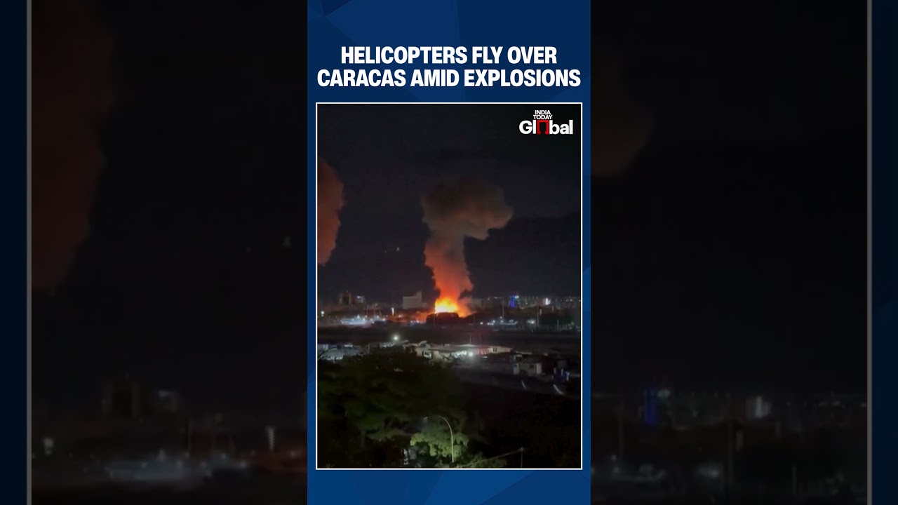 Explosions Rock Caracas As Helicopters Fly Over Venezuelan Capital Amid US Pressure | #breakingnews