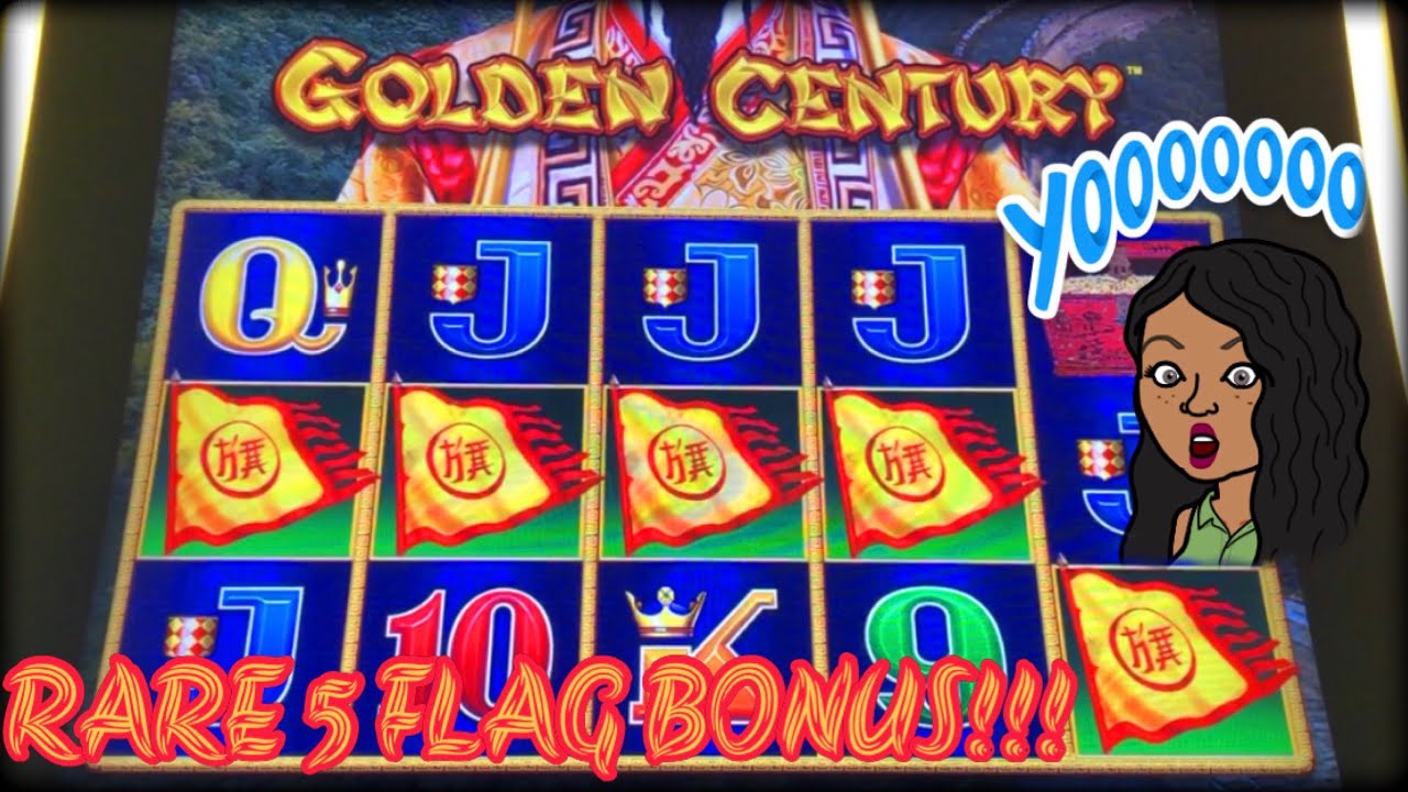 * SUPER RARE 5 FLAG BONUS!!! 🙌🏽 Dragon Link Slot Machine 🐉 🎰 | Golden Century 🏯