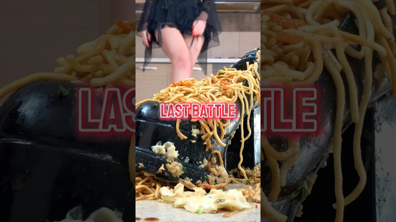 In-Heel Crush: Pea vs. Noodles! Barefoot Crushing Food! Oddly Satisfying ASMR